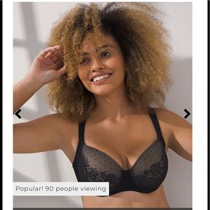 Soma Stunning Support Full Coverage 36DD Black Bra